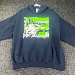 SAFETY SHIRTZ Football Stadium WASHINGTON SEAHAWKS HOODIE Fan Sweatshirt XL